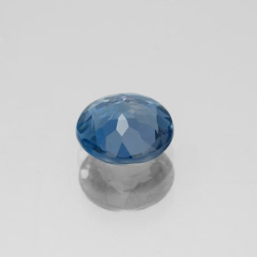 Topaze bleue naturelle coupe roude, 1,43 ct, VS-SI
