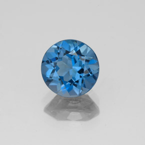 Topaze bleue naturelle coupe roude, 1,77 ct, VS
