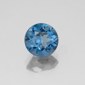 Topaze bleue naturelle coupe roude, 1,77 ct, VS