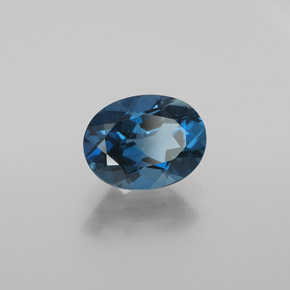 Topaze bleue naturelle coupe ovale, 1,88 ct, VS