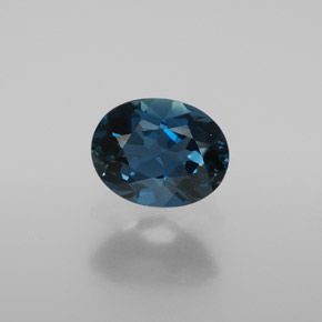 Topaze bleue naturelle coupe ovale, 2,00 ct, VVS