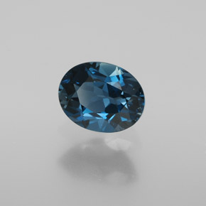 Topaze bleue naturelle coupe ovale, 2,00 ct, VVS