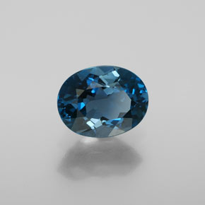 Topaze bleue naturelle coupe ovale, 2,28 ct, VS