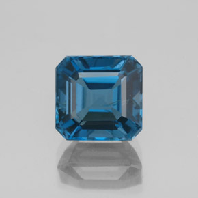 Topaze bleue naturelle taille émeraude, 3,34 ct, SI