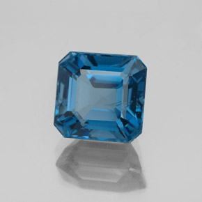 Topaze bleue naturelle taille émeraude, 3,34 ct, SI