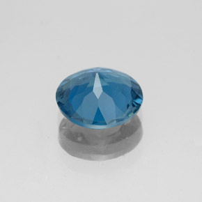 Topaze bleue naturelle coupe roude, 1,90 ct, SI