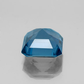 Topaze bleue naturelle taille émeraude, 3,10 ct, VVS