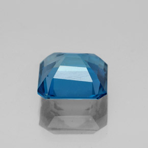 Topaze bleue naturelle taille émeraude, 2,97 ct, VS-SI