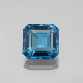 Topaze bleue naturelle taille émeraude, 2,70 ct, VS-SI