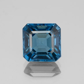 Topaze bleue naturelle taille émeraude, 3,03 ct, VVS
