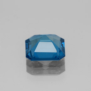 Topaze bleue naturelle taille émeraude, 2,06 ct, VVS-VS