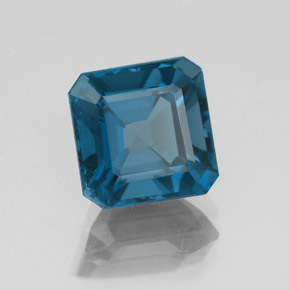 Topaze bleue naturelle taille émeraude, 3,18 ct, VS