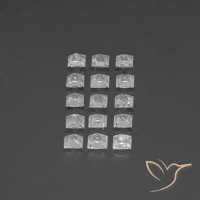 Shop natural 3.89ct Blanc clair Topaze gems, Carré, from Brésil at GemSelect. In stock, global shipping!