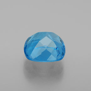 Topaze bleue naturelle coupe coussin, 2,77 ct, SI