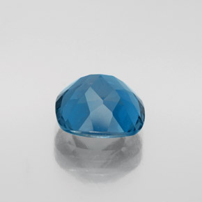 Topaze bleue naturelle coupe coussin, 3,68 ct, VVS