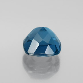 Topaze bleue naturelle coupe coussin, 4,45 ct, VVS