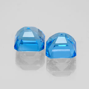 Achetez naturel ct bleue topaze gems, taille émeraude, en provenance brésil chez gemselect. en stock, livraison internationale!