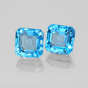 Achetez naturel ct bleue topaze gems, taille émeraude, en provenance brésil chez gemselect. en stock, livraison internationale!