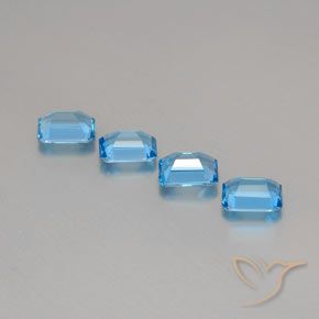 Shop natural 7.43ct Bleu Suisse Topaze gems, Octogone / coupe Émeraude, from Brésil at GemSelect. In stock, global shipping!