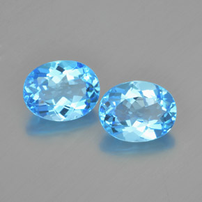Achetez naturel 4,84ct bleue topaze gems, coupe ovale, en provenance brésil chez gemselect. en stock, livraison internationale!