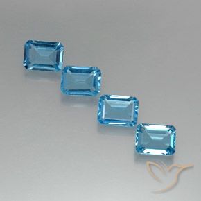 Shop natural 7.06ct Bleu Suisse Topaze gems, Octogone / coupe Émeraude, from Brésil at GemSelect. In stock, global shipping!