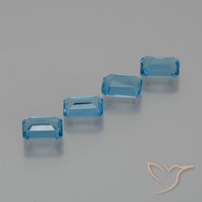 Shop natural 7.06ct Bleu Suisse Topaze gems, Octogone / coupe Émeraude, from Brésil at GemSelect. In stock, global shipping!
