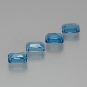 Achetez naturel 8.62ct Bleu Suisse Topaze gems, Taille émeraude, En provenance Brésil chez GemSelect. En stock, livraison internationale!
