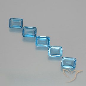 Shop natural 9.12ct Bleu Suisse Topaze gems, Octogone / coupe Émeraude, from Brésil at GemSelect. In stock, global shipping!