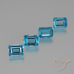 Achetez naturel 7,86ct bleue topaze gems, taille émeraude, en provenance brésil chez gemselect. en stock, livraison internationale!