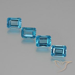 Achetez naturel 7,86ct bleue topaze gems, taille émeraude, en provenance brésil chez gemselect. en stock, livraison internationale!