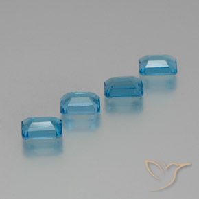 Achetez naturel 7,86ct bleue topaze gems, taille émeraude, en provenance brésil chez gemselect. en stock, livraison internationale!