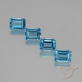 Shop natural 7.76ct Bleu Suisse Topaze gems, Octogone / coupe Émeraude, from Brésil at GemSelect. In stock, global shipping!