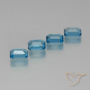 Shop natural 7.76ct Bleu Suisse Topaze gems, Octogone / coupe Émeraude, from Brésil at GemSelect. In stock, global shipping!