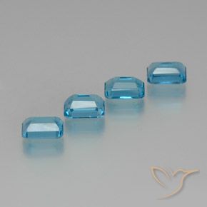 Achetez naturel 8.24ct Bleu Suisse Topaze gems, Taille émeraude, En provenance Brésil chez GemSelect. En stock, livraison internationale!