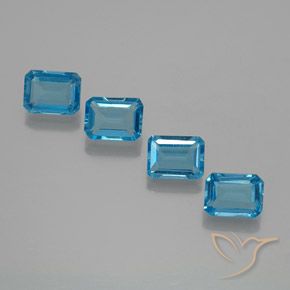 Shop natural 7.31ct Bleu Suisse Topaze gems, Octogone / coupe Émeraude, from Brésil at GemSelect. In stock, global shipping!