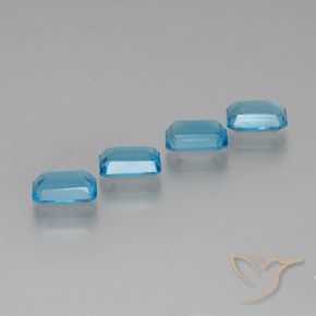 Shop natural 7.31ct Bleu Suisse Topaze gems, Octogone / coupe Émeraude, from Brésil at GemSelect. In stock, global shipping!