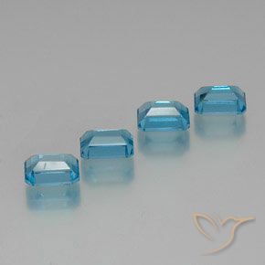 Achetez naturel 8.56ct Bleu Suisse Topaze gems, Taille émeraude, En provenance Brésil chez GemSelect. En stock, livraison internationale!