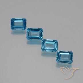 Shop natural 7.27ct Bleu Suisse Topaze gems, Octogone / coupe Émeraude, from Brésil at GemSelect. In stock, global shipping!