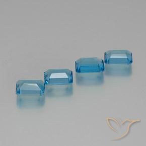 Shop natural 7.27ct Bleu Suisse Topaze gems, Octogone / coupe Émeraude, from Brésil at GemSelect. In stock, global shipping!
