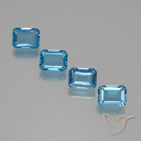 Shop natural 7.78ct Bleu Suisse Topaze gems, Octogone / coupe Émeraude, from Brésil at GemSelect. In stock, global shipping!