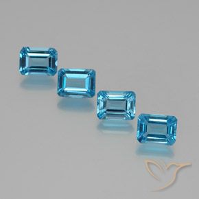 Shop natural 7.34ct Bleu Suisse Topaze gems, Octogone / coupe Émeraude, from Brésil at GemSelect. In stock, global shipping!