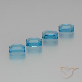 Shop natural 7.34ct Bleu Suisse Topaze gems, Octogone / coupe Émeraude, from Brésil at GemSelect. In stock, global shipping!
