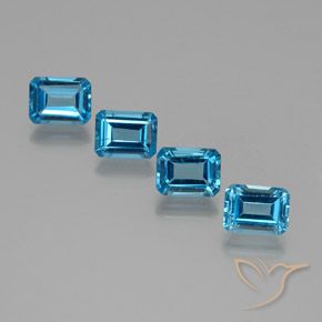 Shop natural 7.74ct Bleu Suisse Topaze gems, Octogone / coupe Émeraude, from Brésil at GemSelect. In stock, global shipping!