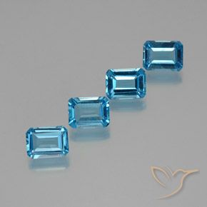 Shop natural 7.71ct Bleu Suisse Topaze gems, Octogone / coupe Émeraude, from Brésil at GemSelect. In stock, global shipping!