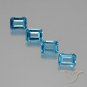 Shop natural 7.71ct Bleu Suisse Topaze gems, Octogone / coupe Émeraude, from Brésil at GemSelect. In stock, global shipping!