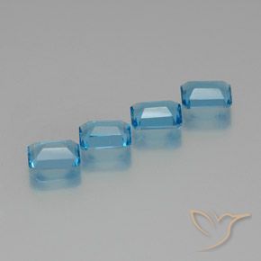 Shop natural 7.71ct Bleu Suisse Topaze gems, Octogone / coupe Émeraude, from Brésil at GemSelect. In stock, global shipping!