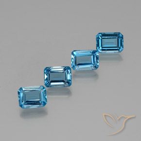 Shop natural 7.46ct Bleu Suisse Topaze gems, Octogone / coupe Émeraude, from Brésil at GemSelect. In stock, global shipping!