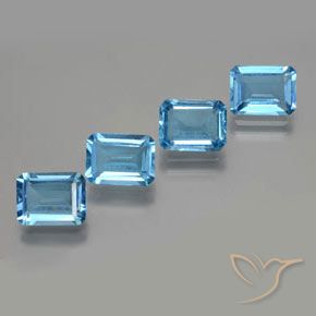 Shop natural 7.18ct Bleu Suisse Topaze gems, Octogone / coupe Émeraude, from Brésil at GemSelect. In stock, global shipping!