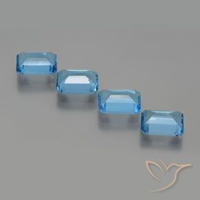 Shop natural 7.18ct Bleu Suisse Topaze gems, Octogone / coupe Émeraude, from Brésil at GemSelect. In stock, global shipping!