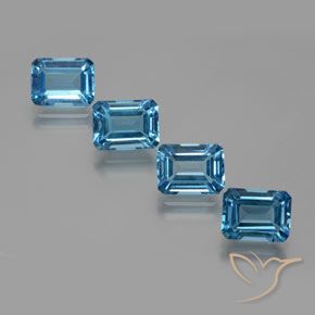 Shop natural 8.04ct Bleu Suisse Topaze gems, Octogone / coupe Émeraude, from Brésil at GemSelect. In stock, global shipping!